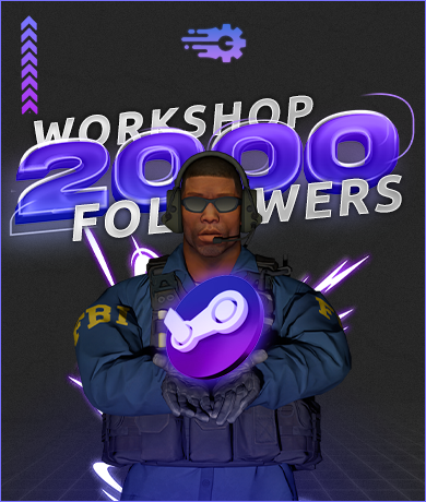 2000x Steam Workshop Followers